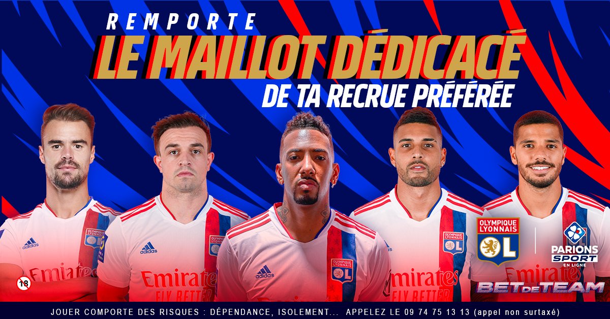 ParionsSport_EL's tweet image. ✍️ Le mercato de l&apos;OL s&apos;est terminé en beauté.
Et comme on a envie de faire durer le plaisir on te fait gagner le maillot DÉDICACÉ de ta recrue préférée !

Pour jouer : 
1⃣ RT &amp;amp; Follow
2⃣ Donne ta recrue + #OLxParionsSport
TAS le 09/09