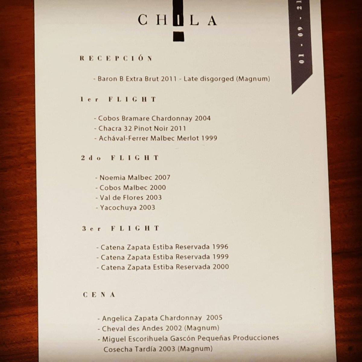 1. Nos pidieron a <a href="/marina_gayan/">Marina Gayan MW</a> MW y a mí que organizáramos una cata + cena en Chila Restaurant (siempre un lujo), y armamos una selección de vinos icónicos de nuestro país con entre 10 y 25 años de guarda. Un evento único en el que confirmamos tres cosas:
(sigue)