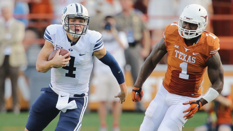 RedditCFB's tweet photo. SOURCES: Texas to vote no on BYU joining early because Taysom Hill still haunts their dreams https://t.co/4M6Zw8Qm6X