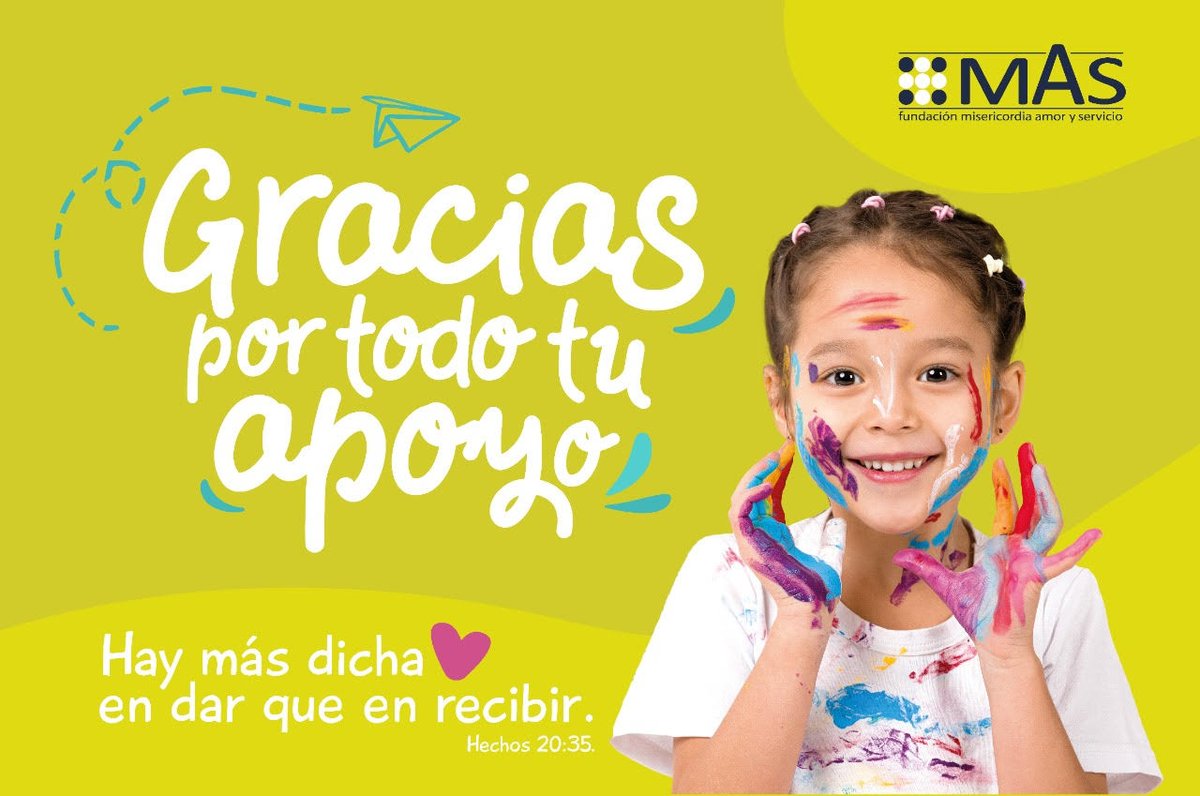 fundamascol's tweet photo. La Fundación Misericordia, Amor y Servicio (M.A.S) y los miles de niños beneficiados agradecen todo el apoyo recibido durante el gran Bingo Virtual MAS. 
"Recordando las palabras del Señor Jesús: “Hay más dicha en dar que en recibir” Hechos 20: 35 NVI https://t.co/7YRSJoAIPS