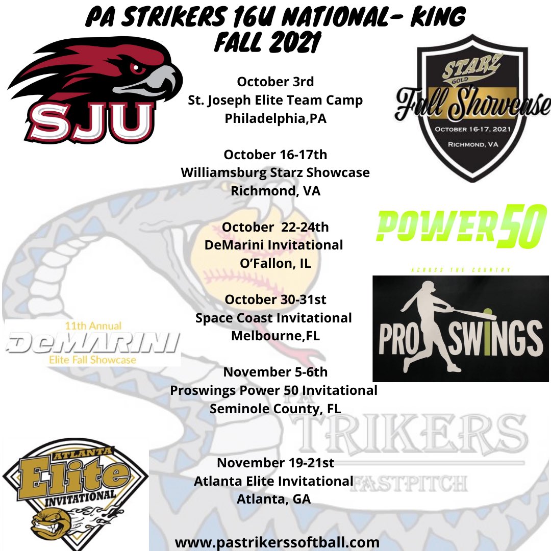 We have an exciting fall schedule planned!! Can’t wait to get it started 🥎💪💙 <a href="/03_strikers/">PA Strikers 18U National Hayes</a> <a href="/ExtraInningSB/">EXTRA INNING SOFTBALL</a>