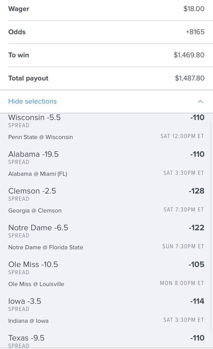 kenwoodbeer's tweet image. In honor of our contest, we’re going to have a Twitter parlay giveaway again. We used the most popular picks from the pool, and put the cost of a Kenwood 15 pack on all of them in a parlay. 
Winners receives the cash out if it hits . 
Rules to enter: like this tweet, follow us.