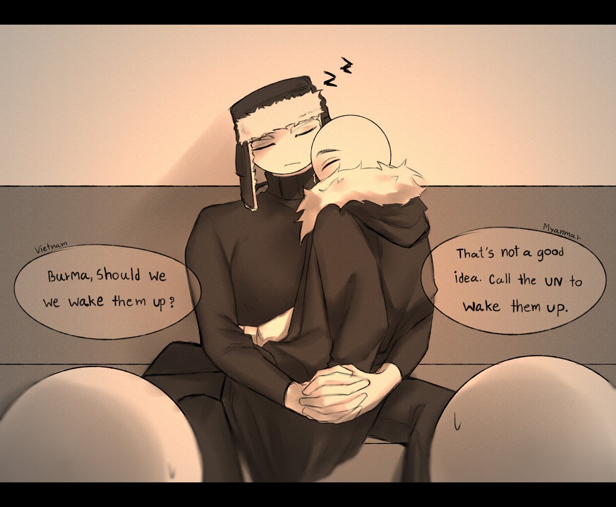 Countryhumans thailand x myanmar, phone wallpaper, mobile wallpaper, tablet...