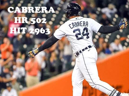 seodeportes's tweet photo. Venezolano Miguel Cabrera Disparo HR 502 y Hit 2963 (#VIDEO) - Mira Sus Proximas Metas ..
La Nota: https://t.co/RjhvQQy4qN  👈⚾🔥

#beisbol #HR502 #MiguelCabrera #jonron #arepapower  #venezuela #venezolano #cuadrangular Papelón Tomás Rincón Messi Roja Ferraresi Neverí #Deportes https://t.co/XkbAFTMEBQ