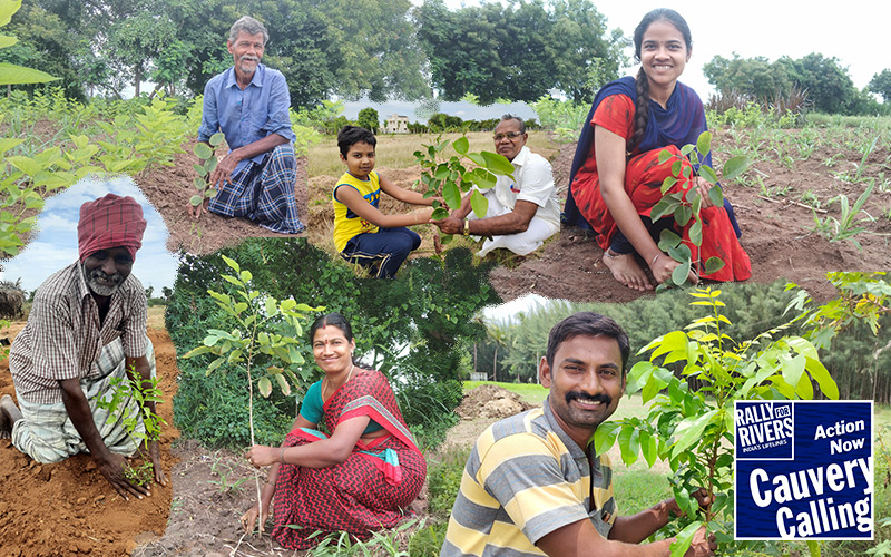 rallyforrivers's tweet photo. “We wish to remember Sadhguru’s birthday as #RiverRevitalizationDay”. With this message, farmers in more than 20 districts of Tamil Nadu planted 1.23 lakh saplings on 485 acres of agricultural land to mark the day. #CauveryCalling https://t.co/M9V10QW7oZ