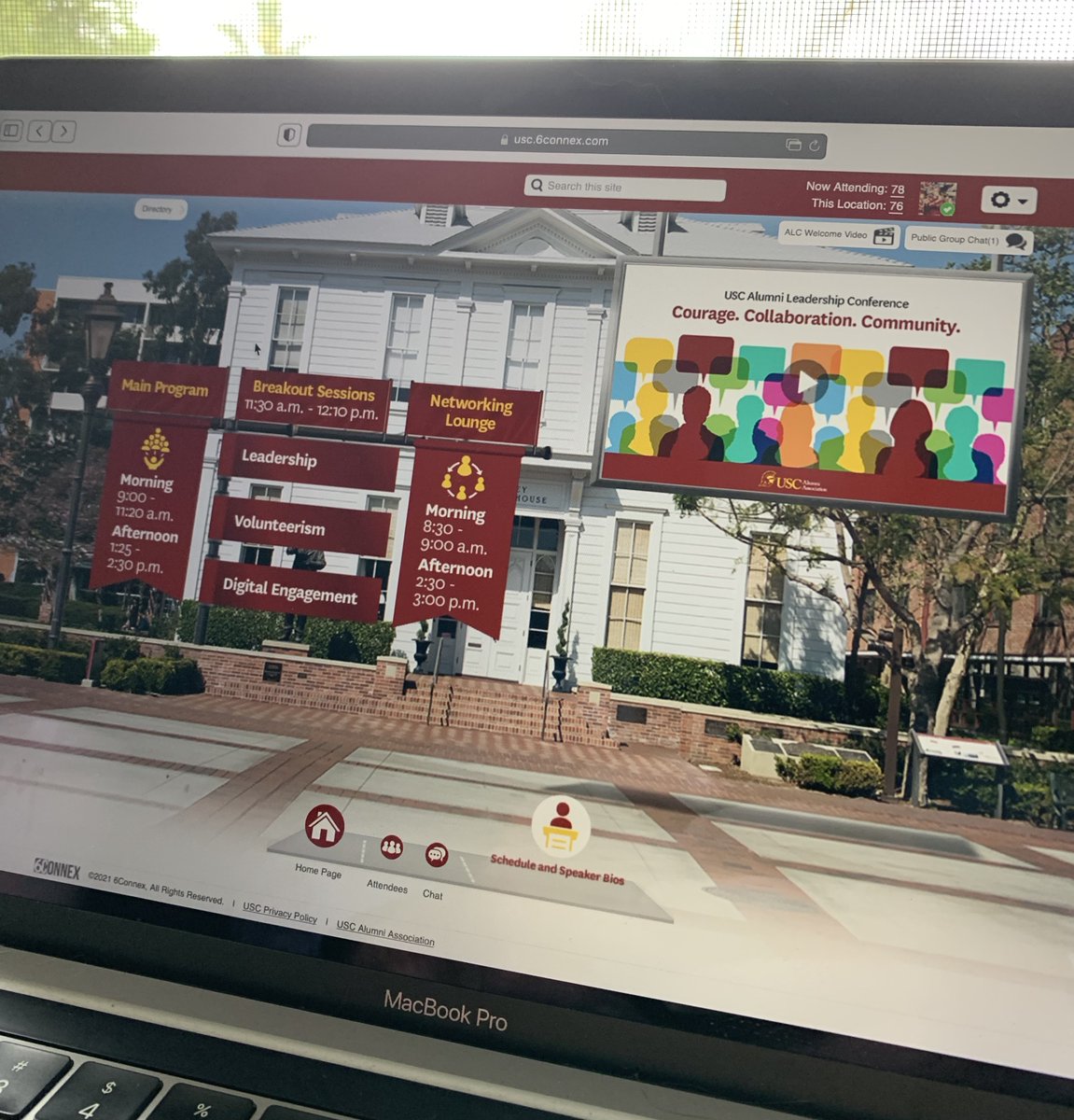 USCAlumni's tweet photo. The 2021 Alumni Leadership Conference is underway! We are so excited for what the day has in store and for the opportunity to connect with our amazing #USCAlumni leaders. #USCALC #FightOn https://t.co/KcNxRH6bfJ