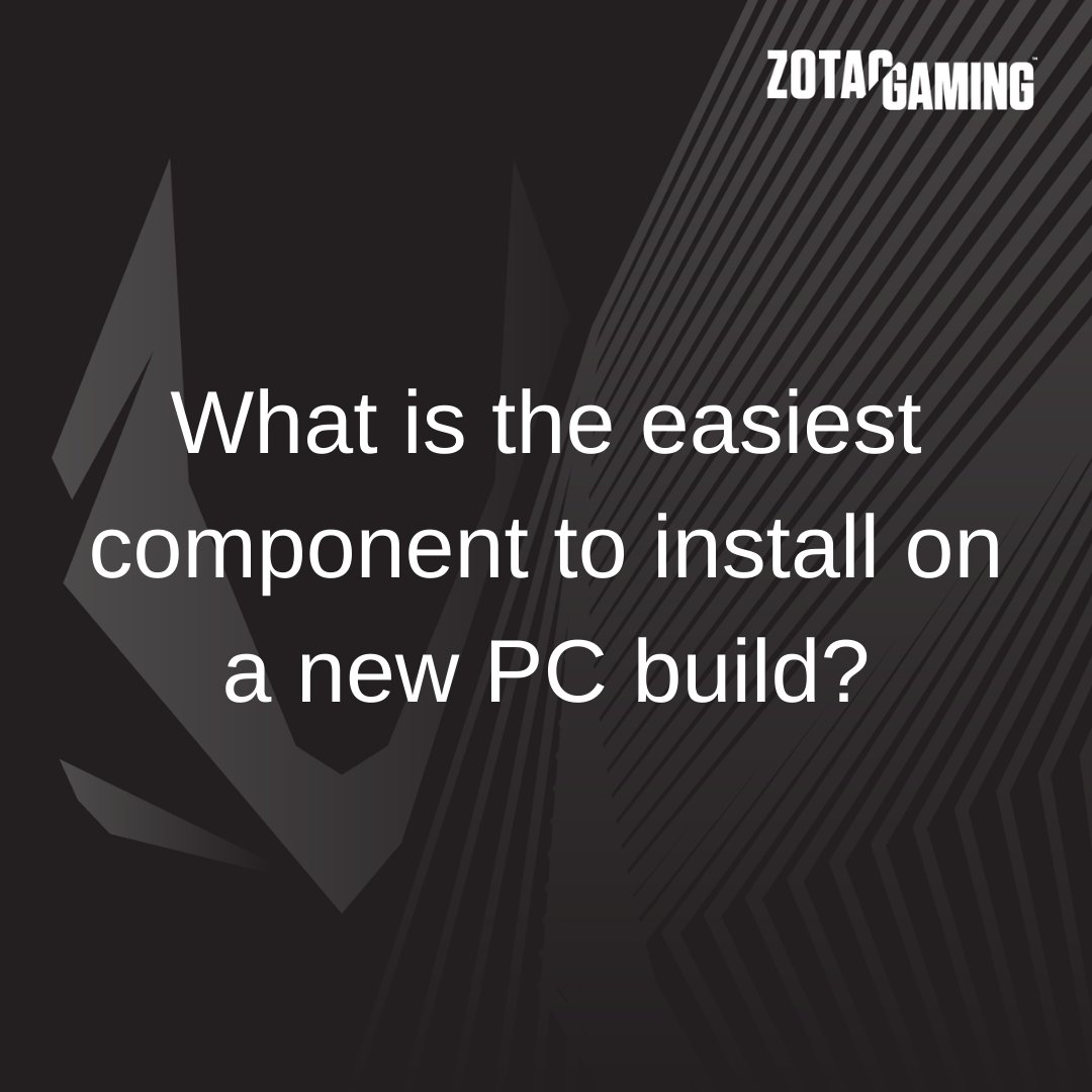 ZOTAC's tweet image. What is the easiest component to install on a new PC build?
#PCBuilding #Buildapc #Tech #PcHardware #PcComponents #Question #Poll