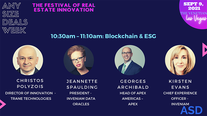 Objective ESG data &amp; sustainability need is growing across verticals. Blockchain can ensure robust real-time pipelines of ESG data. <a href="/anysizedeals/">AnySizeDeals</a> feature panel w/ <a href="/InveniamIO/">Inveniam</a>'s Jeannette Spaulding &amp; Kirsten Evans, w/ <a href="/Trane_Tech/">Trane Technologies</a> &amp; <a href="/ApexGlobalGroup/">Apex Group</a> will discuss this emerging topic