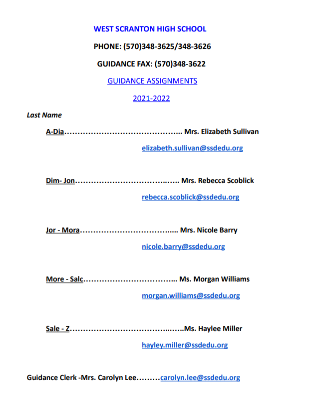 Scranton Academic Calendar 2023 West Scranton High School
