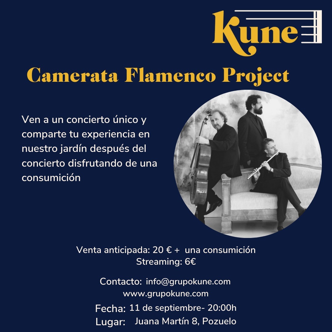 CamFlaProject's tweet photo. ¡Te esperamos! 👇  11 Septiembre
https://t.co/Or3dPLUteN
Sí a la música en directo #camerataflamencoproject #CulturaSegura @Scenikus @CamFlaProject https://t.co/8Cop8torqb