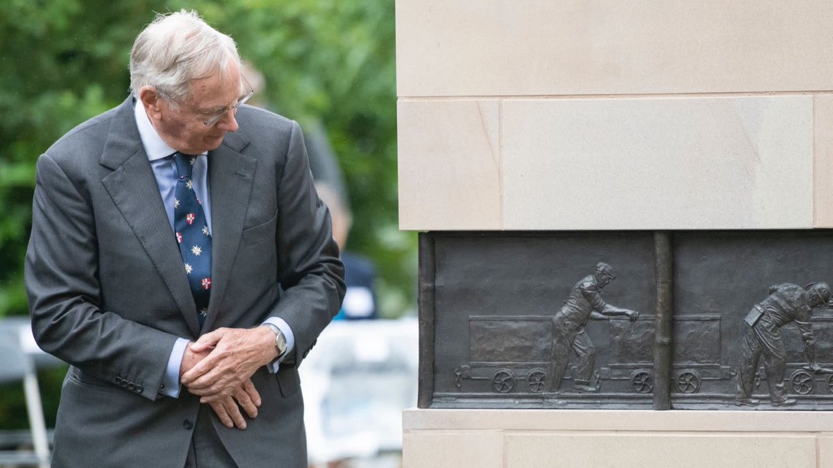 The National Miners’ Memorial was formally dedicated at the Arboretum today during a ceremony attended by TRH The Duke and Duchess of Gloucester. The <a href="/miners_memorial/">CHAPS - Chase Arts For Public Spaces</a> depicts the history of mining and recognises the colliers’ contribution to the two World Wars. #CHAPS