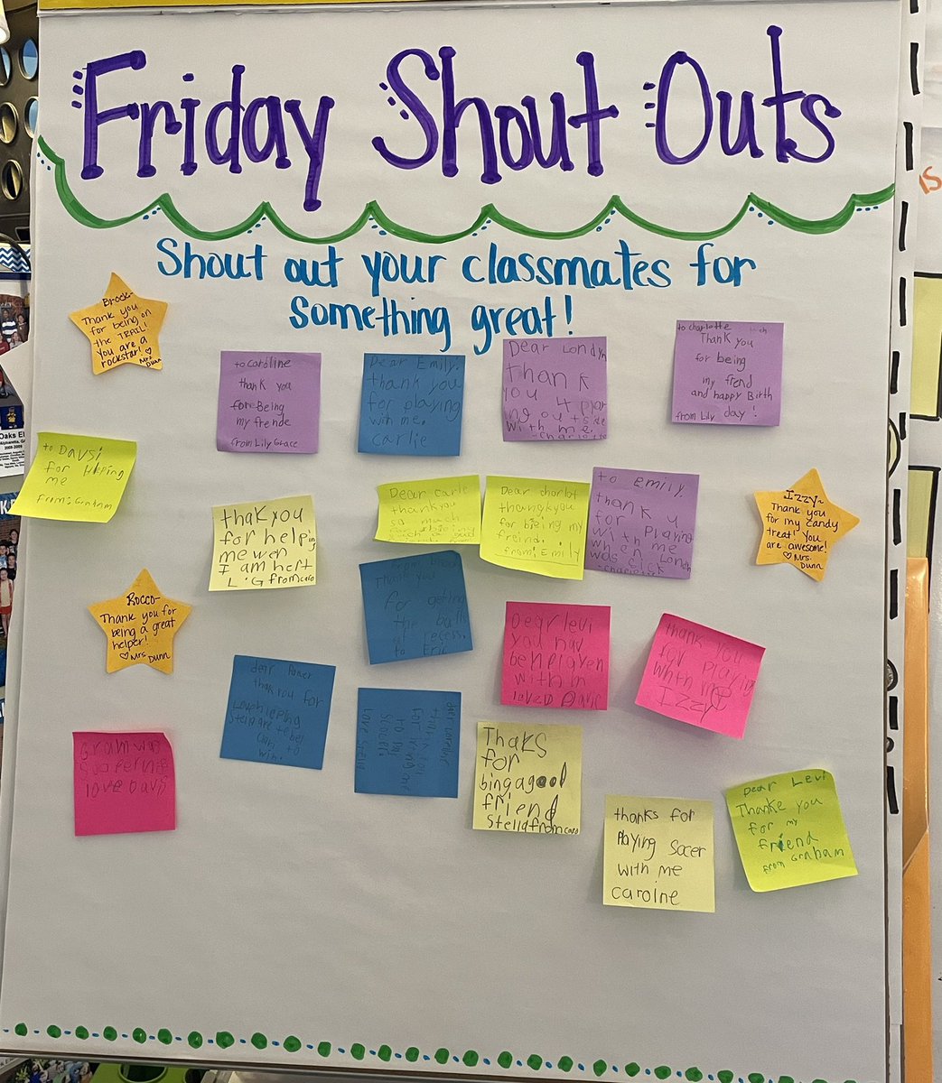 Starting our Friday tradition. Love when these sweet students give compliments to each other! #FridayShoutOut <a href="/MPE_Mustangs/">Mountain Park ES</a>