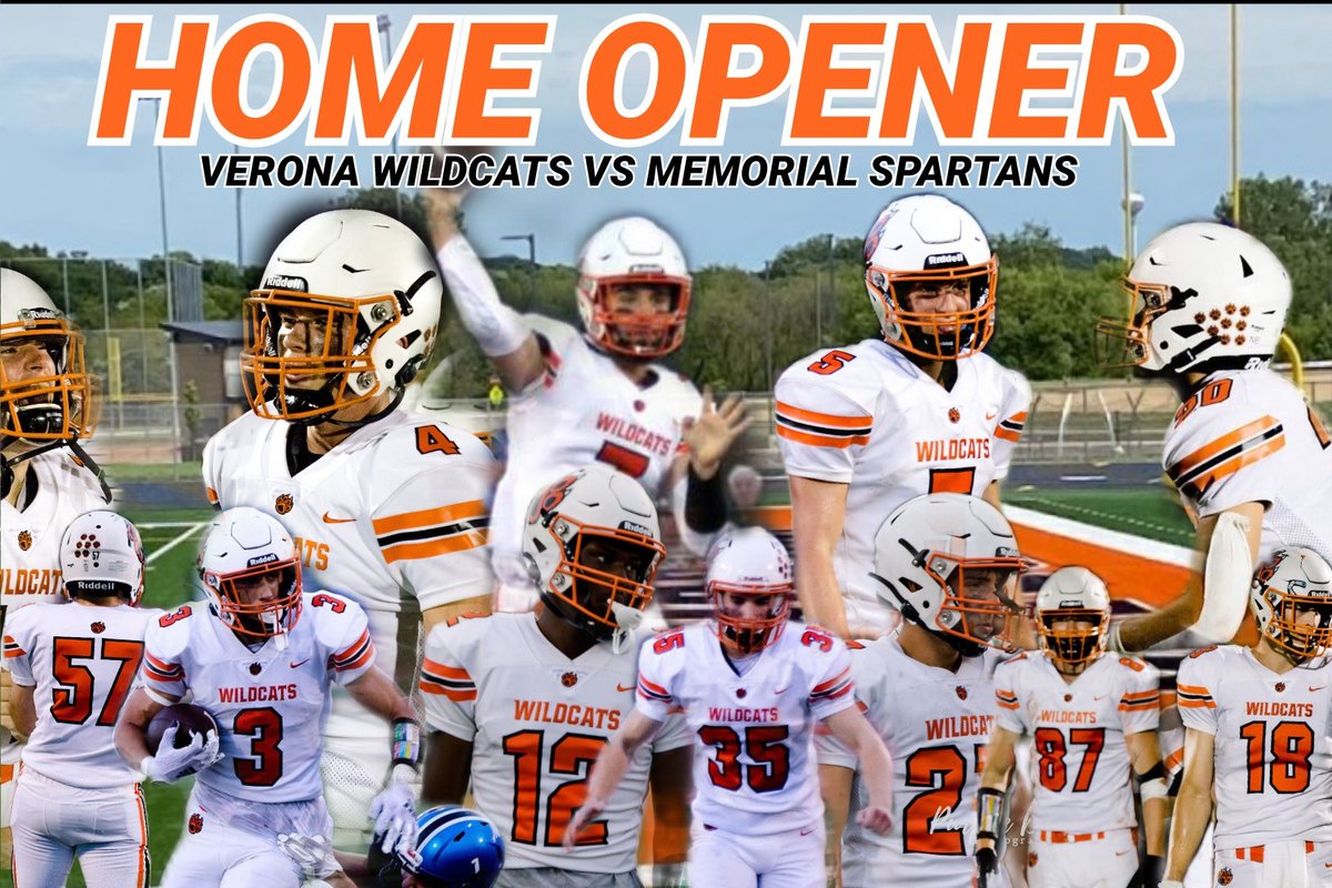 ⭐ GAMEDAY!! ⭐

🏈 Verona VS James Madison Memorial

📍At Verona Area High

🚨 Home Opener!!!

#allgasnobrakes

#catzbyamillion🐅

#wisfb
