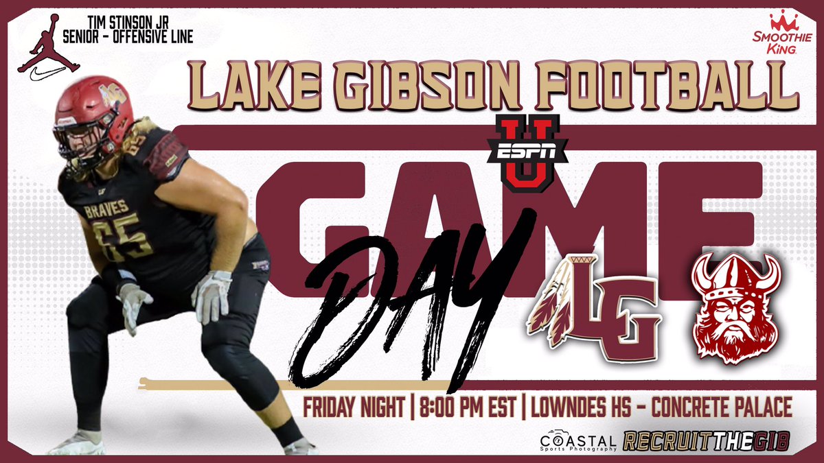 GET UP, ITS GAMEDAY! 

🆚 LOWNDES
⏰8:00 PM
📺 ESPNU 
🏟 Lowndes High - The Concrete Palace

#BOE #RECRUITtheGIB

Tickets are sold at the door, Lowndes does not do online ticketing.