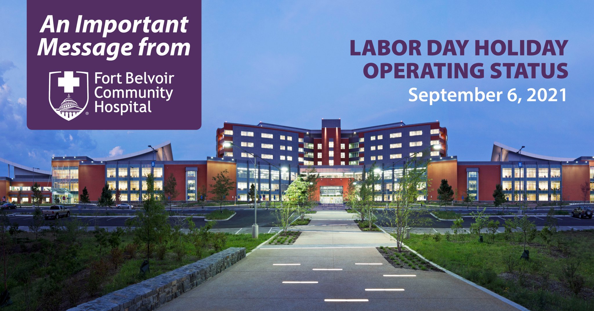 Belvoir Hospital on Twitter "ATTENTION! HOLIDAY OPERATING STATUS