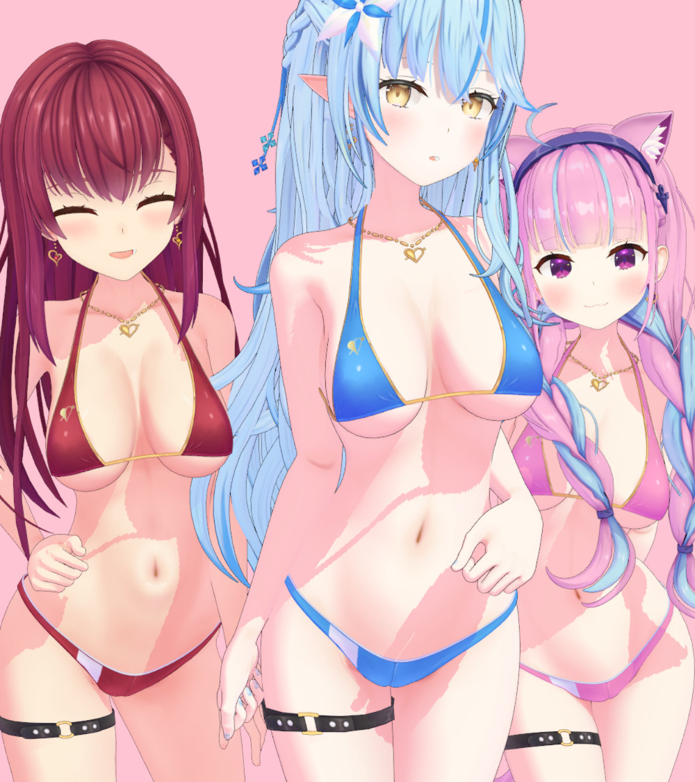 ・投稿用ファイル出力、整理、確認
ファンティアにて
ラミィちゃん、あくあちゃん水着モデルと船長Mark2モデル等配布開始しました～🤗
https://t.co/0lggP2oA2V
今回も無料配布あるので見ていってくださいね～😊
3人お揃いで遊べるよ😉 