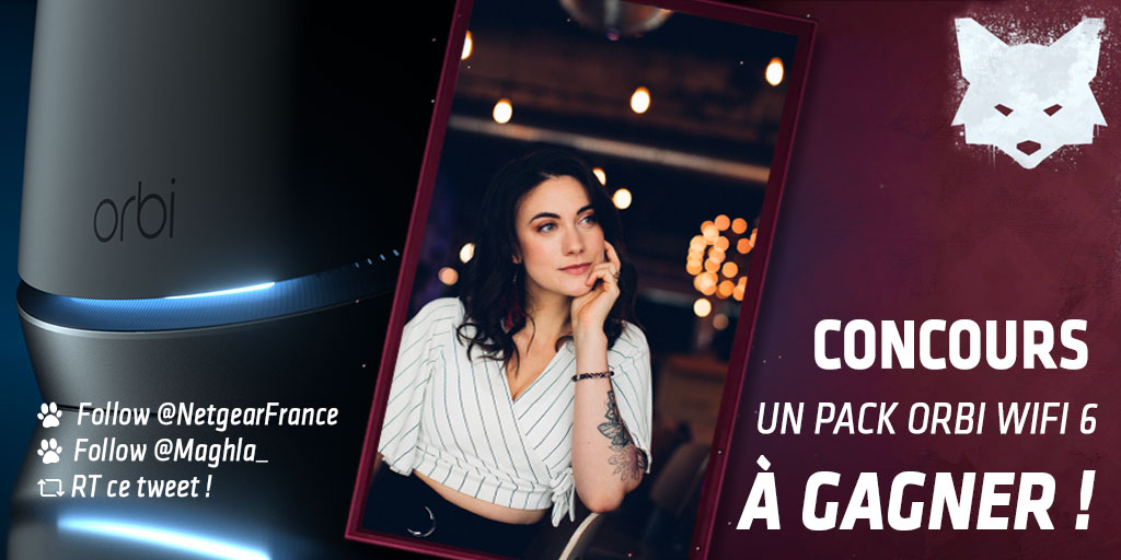 ✨CONCOURS✨

NETGEAR m'a envoyé un pack Orbi WiFi 6 quand j'ai eu des soucis avec mon CPL, j'ai testé un moment et ça marche super bien, donc on vous propose de vous en faire gagner un !

Il faut :
- RT le tweet
- Follow @maghla_ et <a href="/NetgearFrance/">NETGEAR France</a>
- TAS le 10/09/2020