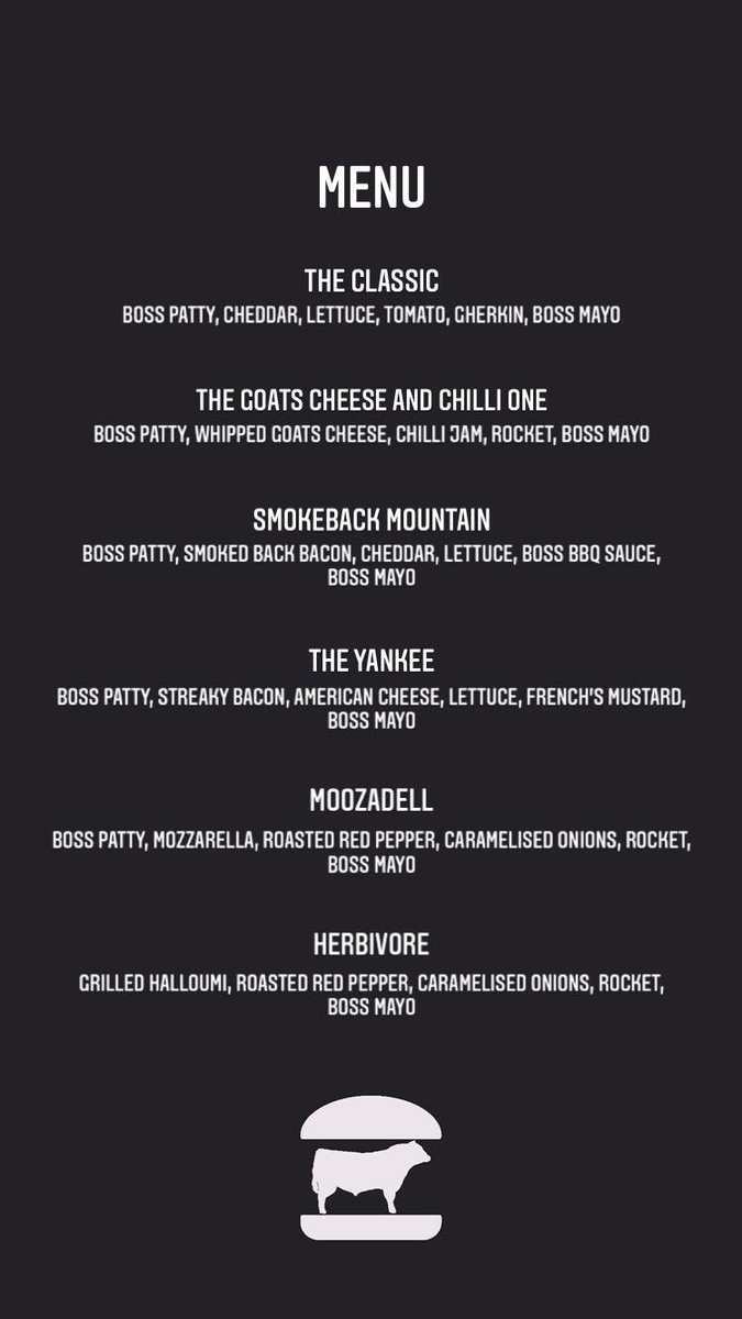 Still a couple spaces available this evening for burger pick up!
Email your order through to bossburgerscatering@gmail.com