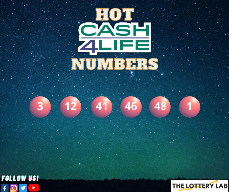 Cash4Life Lottery Players - Alert
Here are the Hot Cash4Life Lottery Numbers based on the past, not 20 but 50 Draws
Click here >> https://t.co/UYHFrzuKWJ
#thelotterylab #usa #usalotteries  #games #lottery #powerball #luckyforlife #lotterynumbers #numbers #hotnumbers #cash4life https://t.co/9lHZSAfQcu
