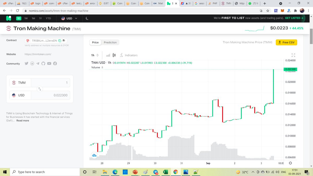 TMM61312093's tweet photo. Watch the current price of #TMM (#TronMakingMachine) Tokens on #nomics
https://t.co/0yruhyC3Ma https://t.co/qZyo7Gu8nz