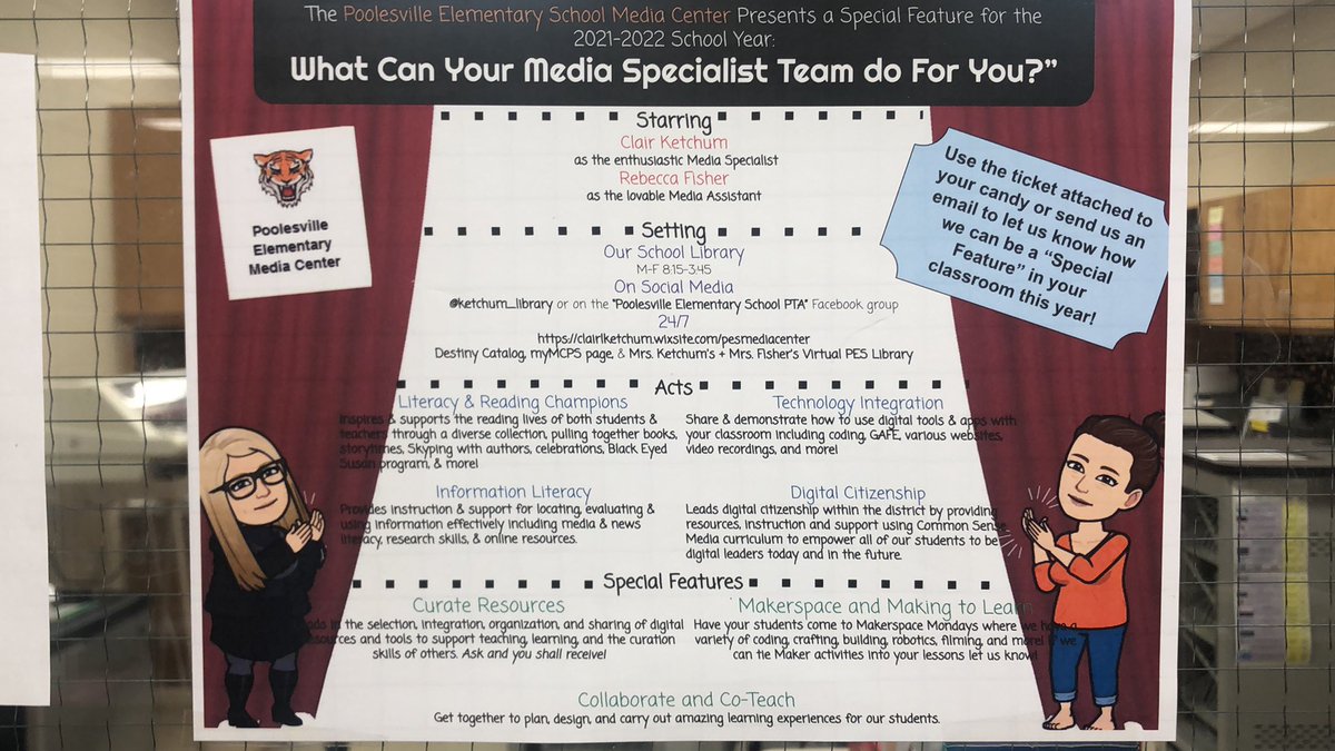 What can your Media Specialist Team do for you at PES? 😃 <a href="/PESRobbins/">Douglas Robbins</a> <a href="/collinswj/">Assistant Principal at Poolesville Elementary</a>