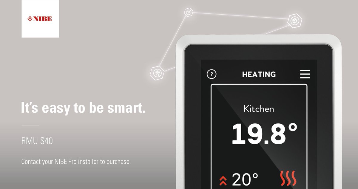 NIBEEnergy's tweet photo. With built-in temperature and humidity sensors, you can control and monitor your #NIBE S-Series remotely with our wireless room unit! Available through your #NIBEPro installer. 

See our product brochure👉 https://t.co/JQIYWrJlWP

#NIBESmart #HeatPumps #Sustainability #SmartRange https://t.co/W40gNWvcGi