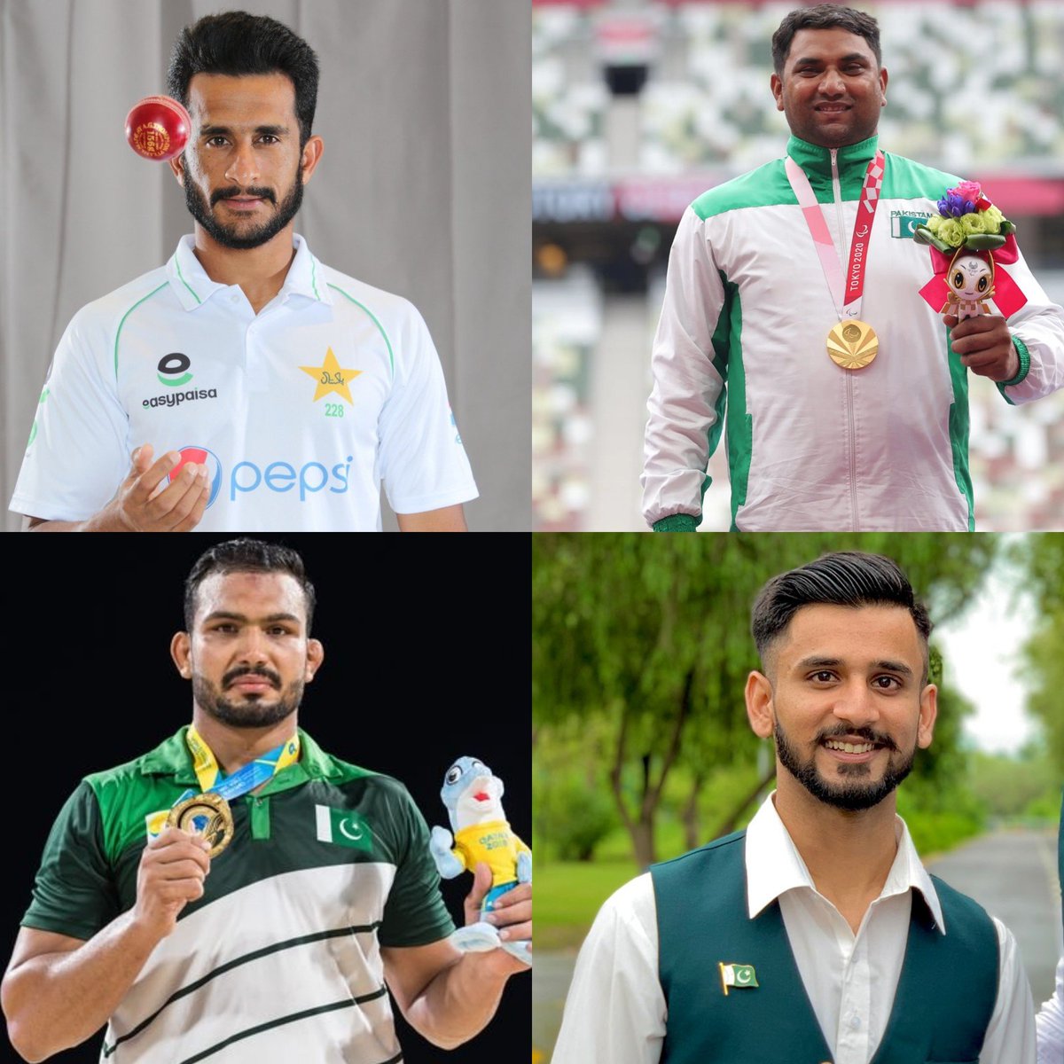 گوجرانوالہ شہر کے چار شیر 🦁
Four Lions of #Gujranwala City 🦁

@InamTheWrestler @_talha_talib @HaiderAthlete @RealHa55an
#InamButt 🥇🤼‍♂️ #HaiderAli 🥇🤾‍♂️
 #talhatalib 🎖🏋‍♂️ #HassanAli 👑🏏
#Gujranwala #Pakistan 🇵🇰
#HumPakistaniHain 🇵🇰 #PakistanZindabad 🇵🇰