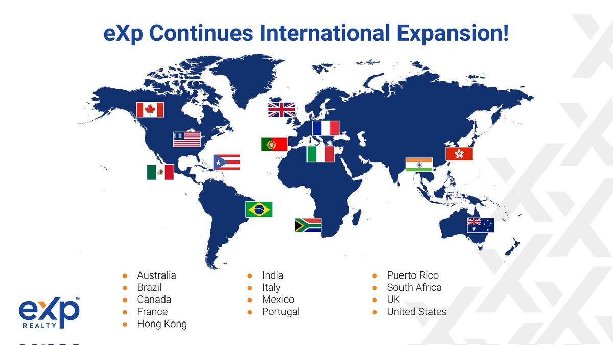 expexplained's tweet image. There is a reason eXp Realty continues to grow across the entire globe! Want to learn more? Shoot us a message! #exp #exprealty #exprealtyproud #realestate #realty #realtor #realestateagent