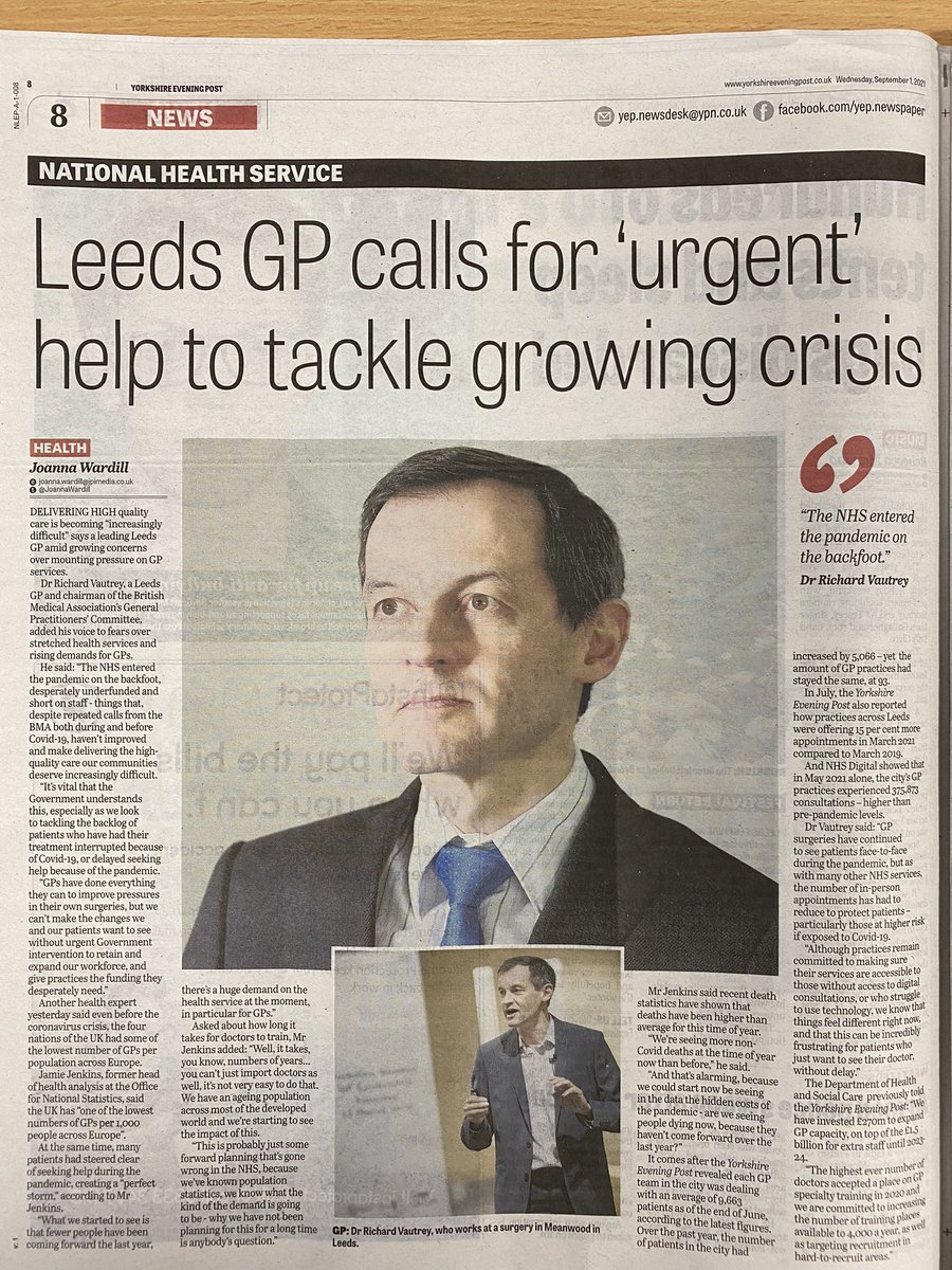 Richard Vautrey (@rvautrey) on Twitter photo Urgent help needed to tackle growing GP crisis reported by <a href="/LeedsNews/">Yorkshire Evening Post</a> <a href="/yorkshirepost/">The Yorkshire Post</a> #SupportYourSurgery Urgent help needed to tackle growing GP crisis reported by <a href="/LeedsNews/">Yorkshire Evening Post</a> <a href="/yorkshirepost/">The Yorkshire Post</a> #SupportYourSurgery
