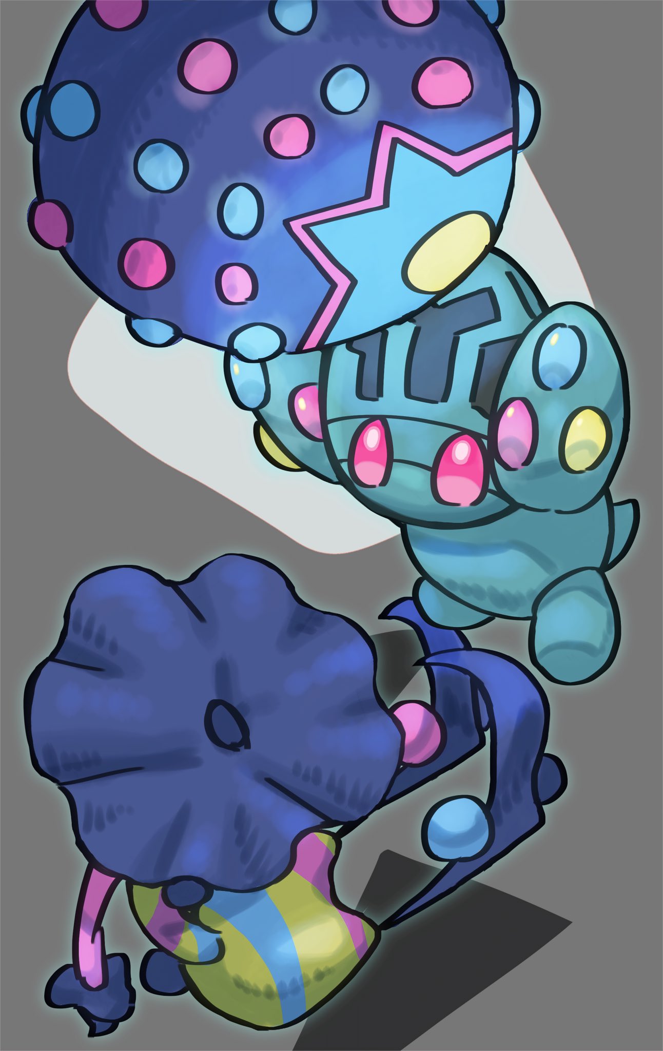 تويتر しちみ على تويتر ポケモンイラスト 色違いリグレーとズガドーン T Co X0xbobjdi3