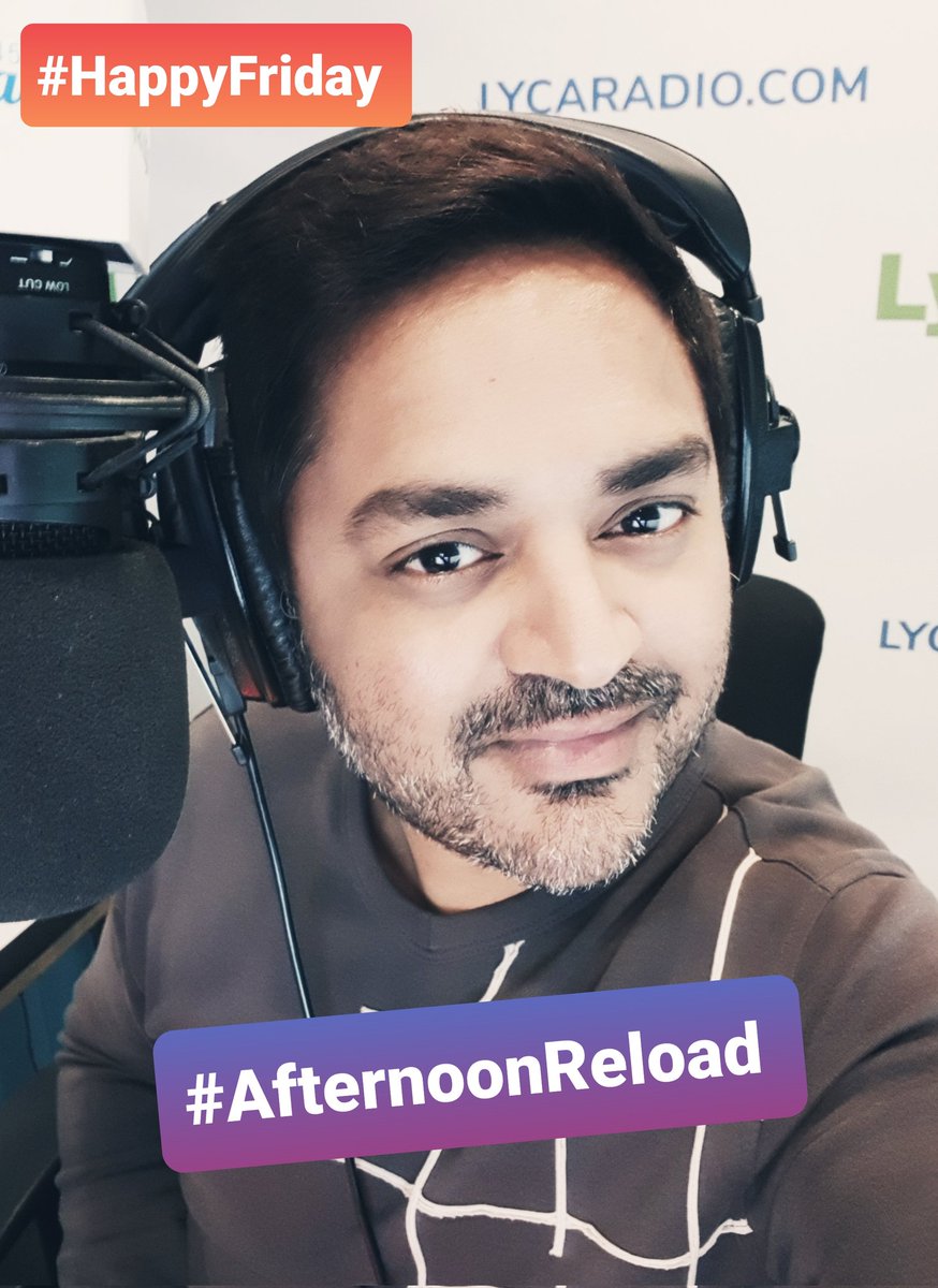 VishBhatnagar's tweet photo. Celebrating the weekend.. join me this afternoon for #Reload 1pm-4pm @LycaRadio1458 #FridayFeeling #HappyFriday #weekend #showbiznews #RiddleMeThis #FixMyPhone #DesiTunes #Bollywood #BritAsians #AcrossLondon #dontmissit #TuneIn ❤ https://t.co/hlnMJyqksc