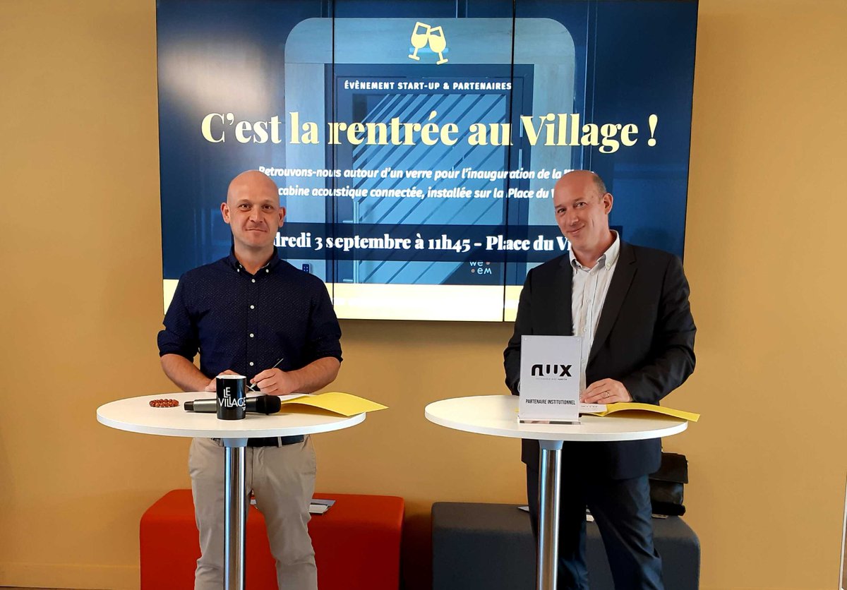 VillageCA_Rouen's tweet photo. Ce midi, c'était le #Colunch de la rentrée en compagnie de nos #startup et #partenaires. 😃🥂

🖊️Un événement marqué par la signature d'un partenariat avec nos amis de l'association @n_w_x et de l'inauguration de la @Weem_innovation installée sur notre belle Place du Village ! https://t.co/Tv6Q2iq0cD