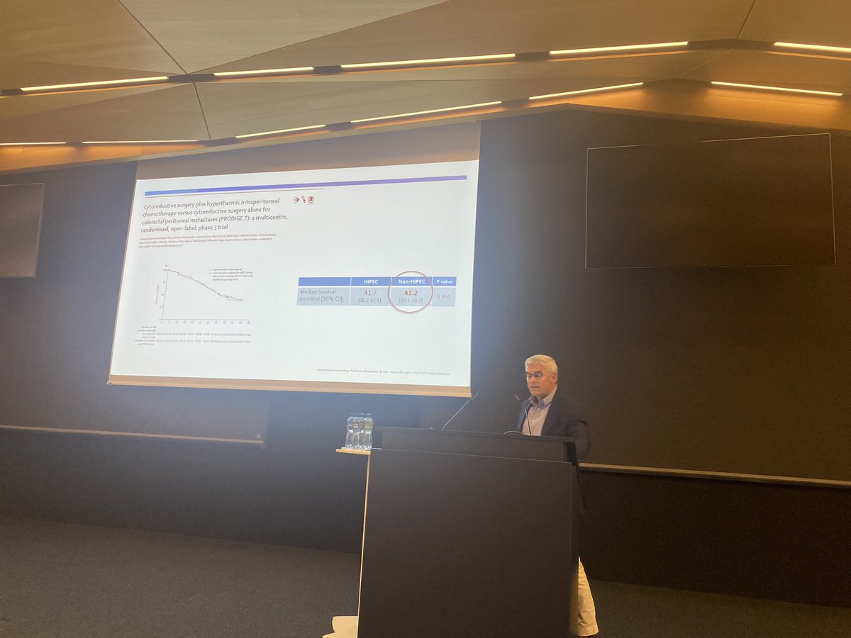 oliviawriting's tweet photo. Second part of the day at the Symposium of the Swiss #Peritoneal Cancer Group focused on #Colorectal mets. Great presentations around #Prodige7 with dr. Quénet and @ClaEveno, moderator @ris_frederic, How I do it with @PompiliuPiso and Th. Koessler https://t.co/Ao7IUelpRP