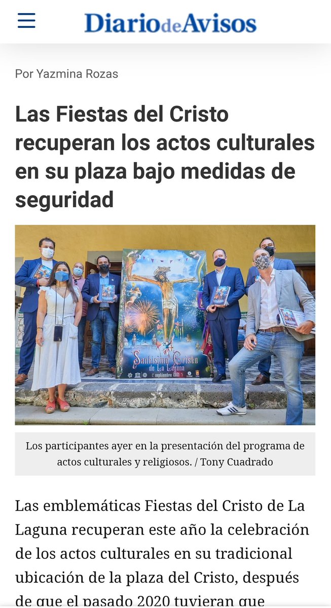 AsipalLaguna's tweet photo. @LuisYeray_Psoe junto a @badel_albelo, @RubensAscanio y el concejal de seguridad (José Manuel Hdez) presumen de la seguridad de las fiestas del Cristo 2021 con un plan de seguridad copiado de hace varios años
El director del PEMU que no está en el @aytolalaguna_es desde hace años https://t.co/2meyCuyS4K