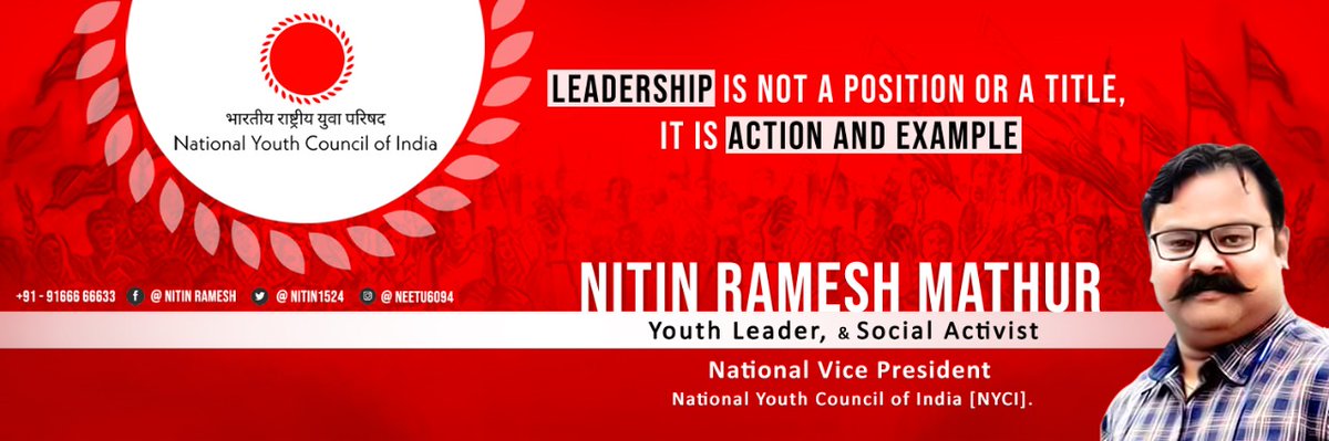 #NewRole #NYCI4India #NYCI4Team <a href="/amarprasadreddy/">APR</a> <a href="/RVimal70448400/">R.Vimal</a> <a href="/Creativemayank8/">Mayank Kumar Sharma</a> <a href="/SwapnilKulshr92/">Swapnil Swabhavik (मोदी का परिवार)</a> <a href="/Chandu4Nation/">Chandu Venkata Satish</a>