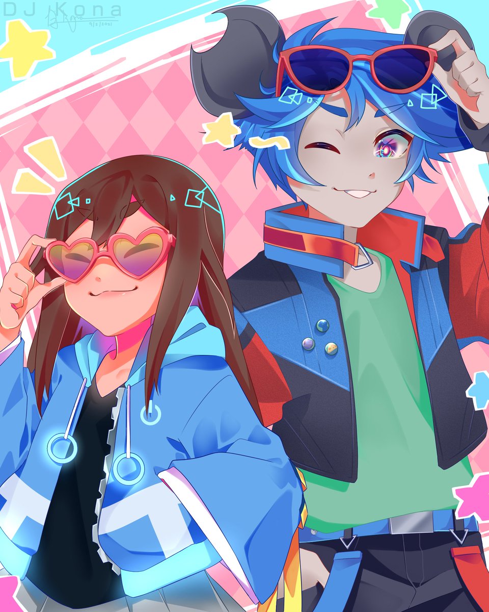 DJKona_'s tweet photo. Well... I'm feeling extremely shy and worrying too much again but at least I finished this ≥3≤💙💙💙 A fanart for this really cool and kind rat @NezukouRata THANK YOU FOR TEACHING ME HOW TO BE COOL! 😎 #fancyRata #djkonaillust https://t.co/pyylapWAki