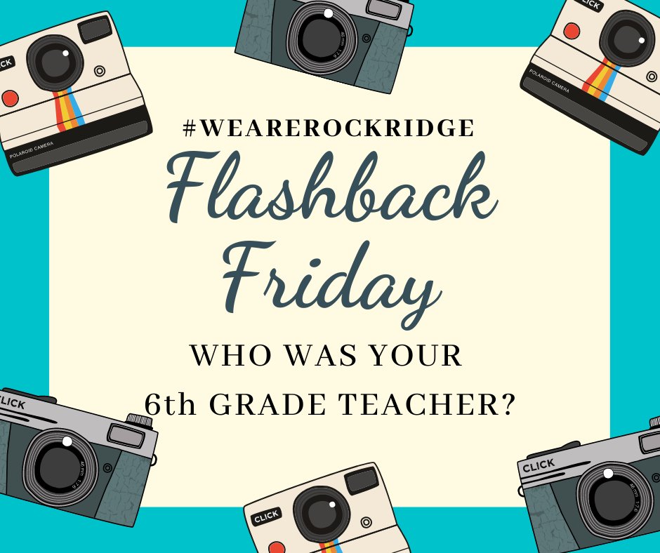 📸It's Flashback Friday Week 13! Who was your 6th grade teacher? Even if you didn't attend school at #RRPS, give them a shout out below -- bonus points if you include a photo!