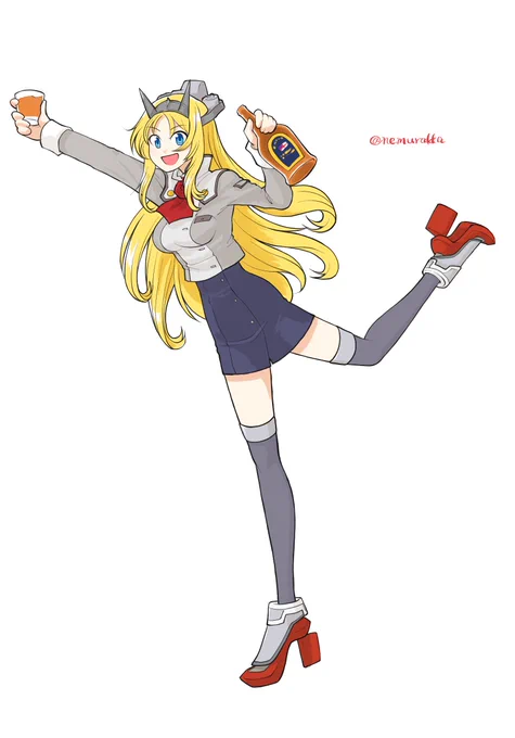 #艦これ版深夜の真剣お絵描き60分一本勝負 
#艦これ版真剣お絵描き60分一本勝負_20210903
#ネルソン
「Cheers!」 