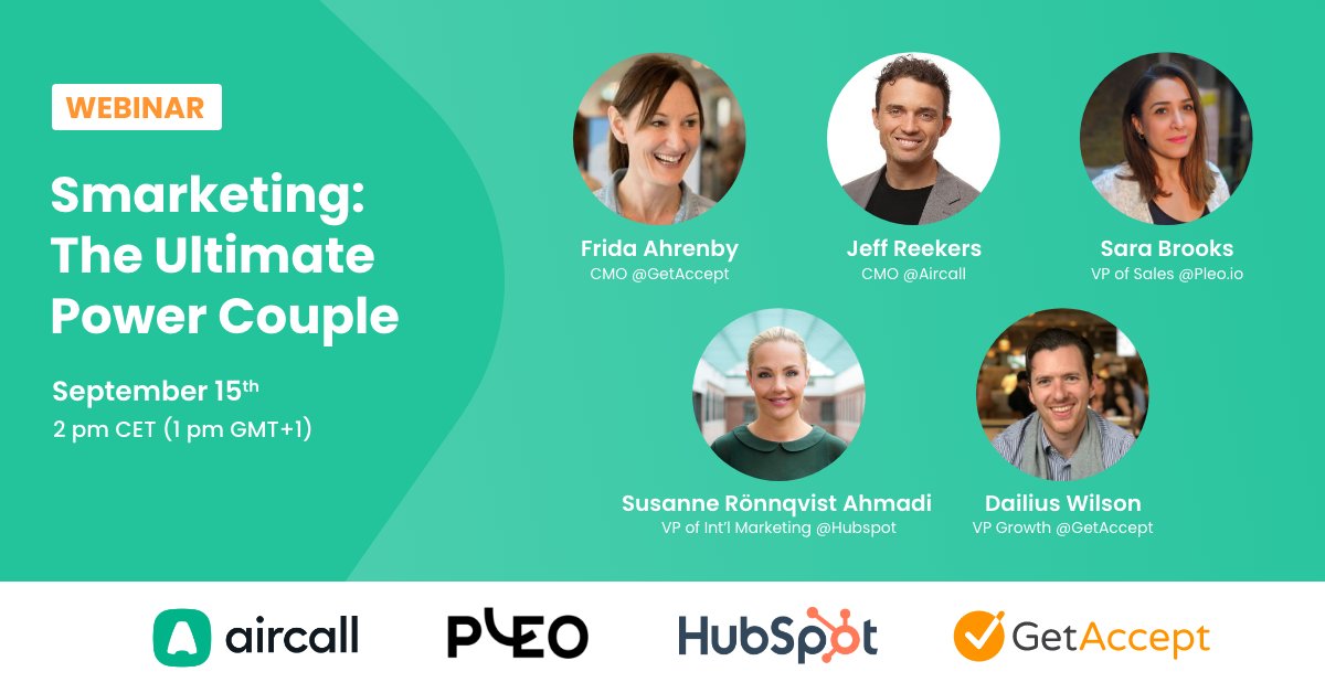 Are 𝐲𝐨𝐮𝐫 sales and marketing departments perfectly aligned?

If not, join our webinar and learn from the best in the business 👉 gacc.pt/3jEzUTe

<a href="/HubSpot/">HubSpot</a>, <a href="/pleo/">Pleo</a> &amp; <a href="/aircall/">Aircall</a>