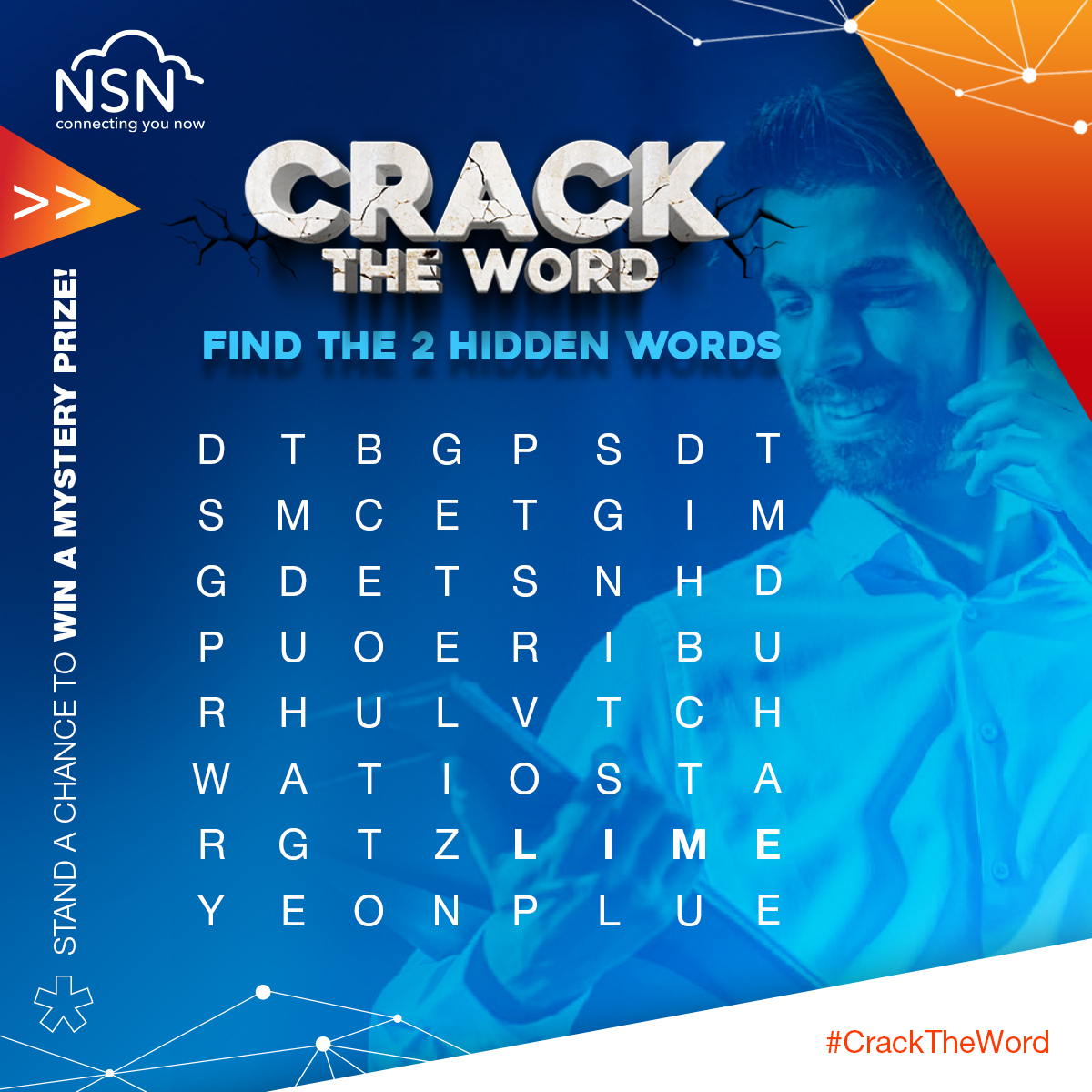 It's time to reveal the BIG surprise! 🤩. 

Click on the link to find out how you can WIN 
👉 ow.ly/Oo2I50G3LLe

#CompetitionTime #MysteryPrize #NSN #ConnectingYouNow #CrackTheWord #LookAlive #StayConnected