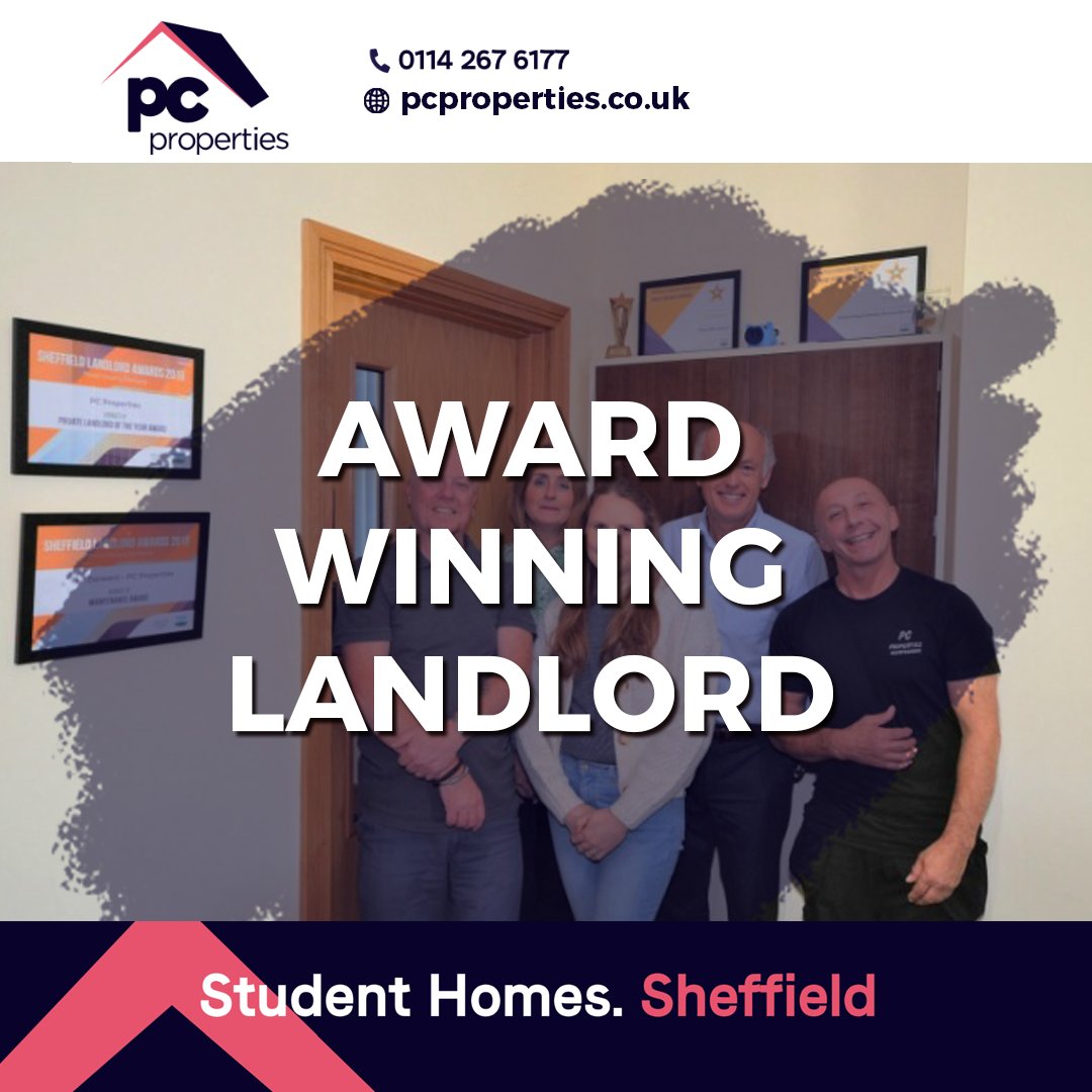 pcpropertiesuk's tweet photo. We're an award winning landlord team....while we do what we do to give a great service, it has been a great honour to be recognised for the work we put into our delivery and we're proud of our recognition.

#studentproperty #sheffieldstudents #studenthousing #Student #studentlife https://t.co/HSiMjONhMA