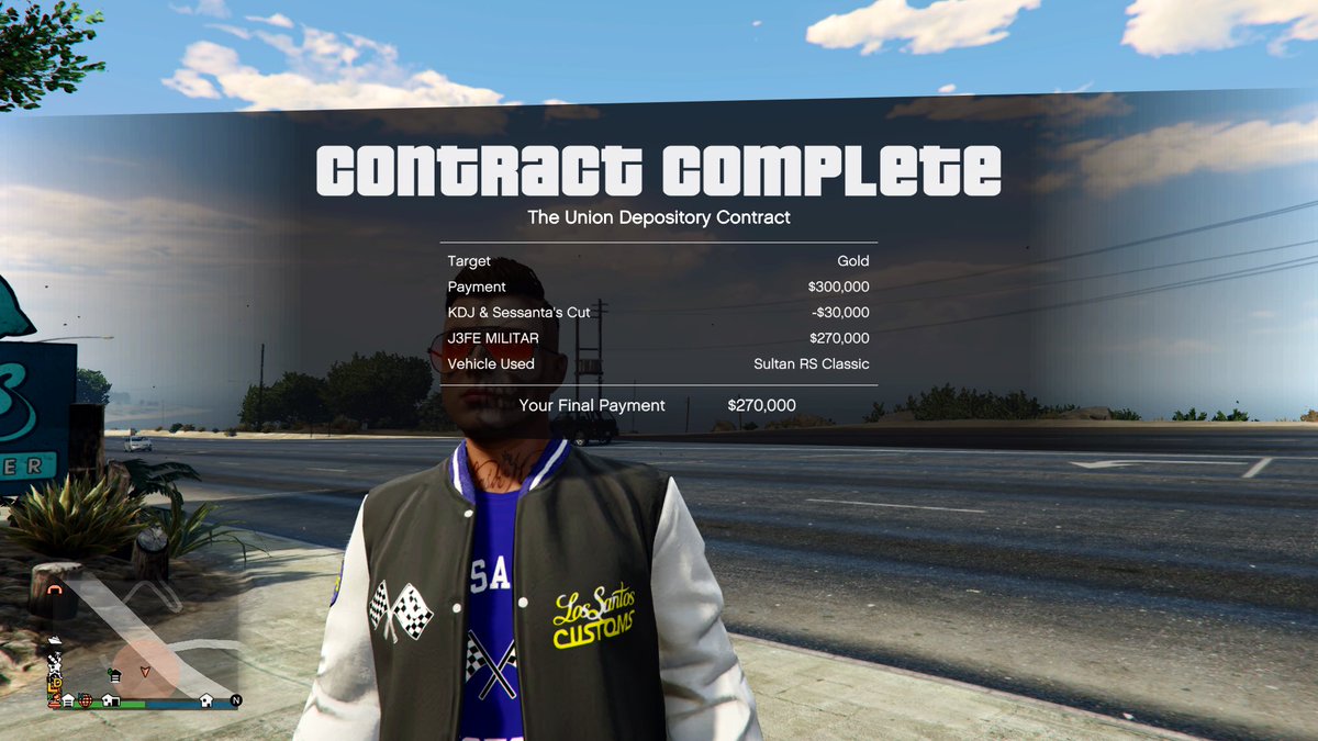 $540,000.00 - Contractor 
#RockstarGames #GTAV #UnionContract #Solo