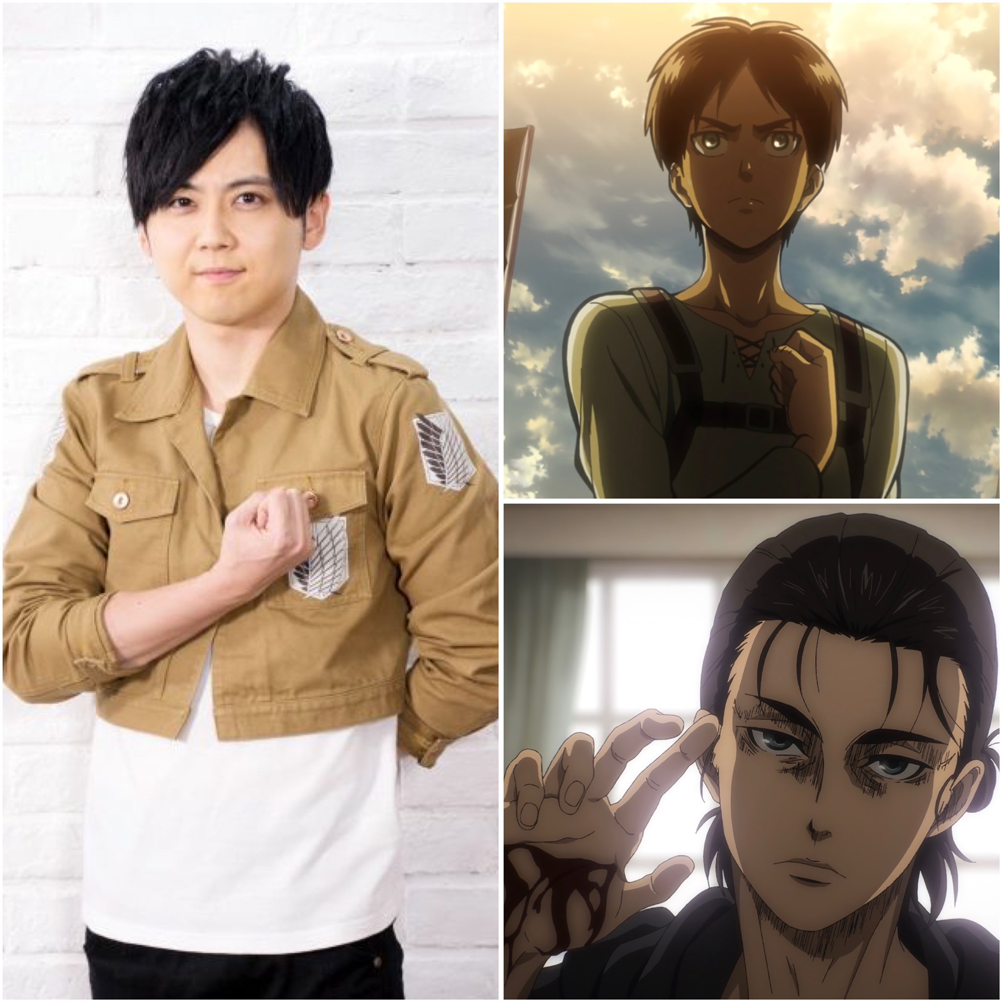 Apparently, Eren's voice actor kaji Yuki & Nino's voice actress