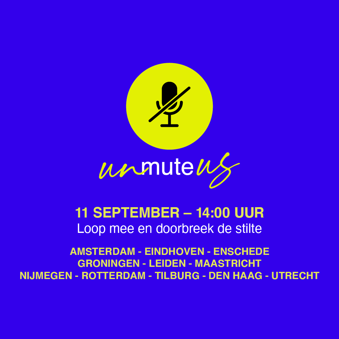 𝙀𝙓𝙏𝙍𝘼 𝙎𝙏𝙀𝘿𝙀𝙉 𝘼𝘼𝙉𝙂𝙀𝙆𝙊𝙉𝘿𝙄𝙂𝘿 Stop de willekeur. Zaterdag 11 september gaan wij weer de straat op. In welke stad loop jij mee? #UnmuteUs