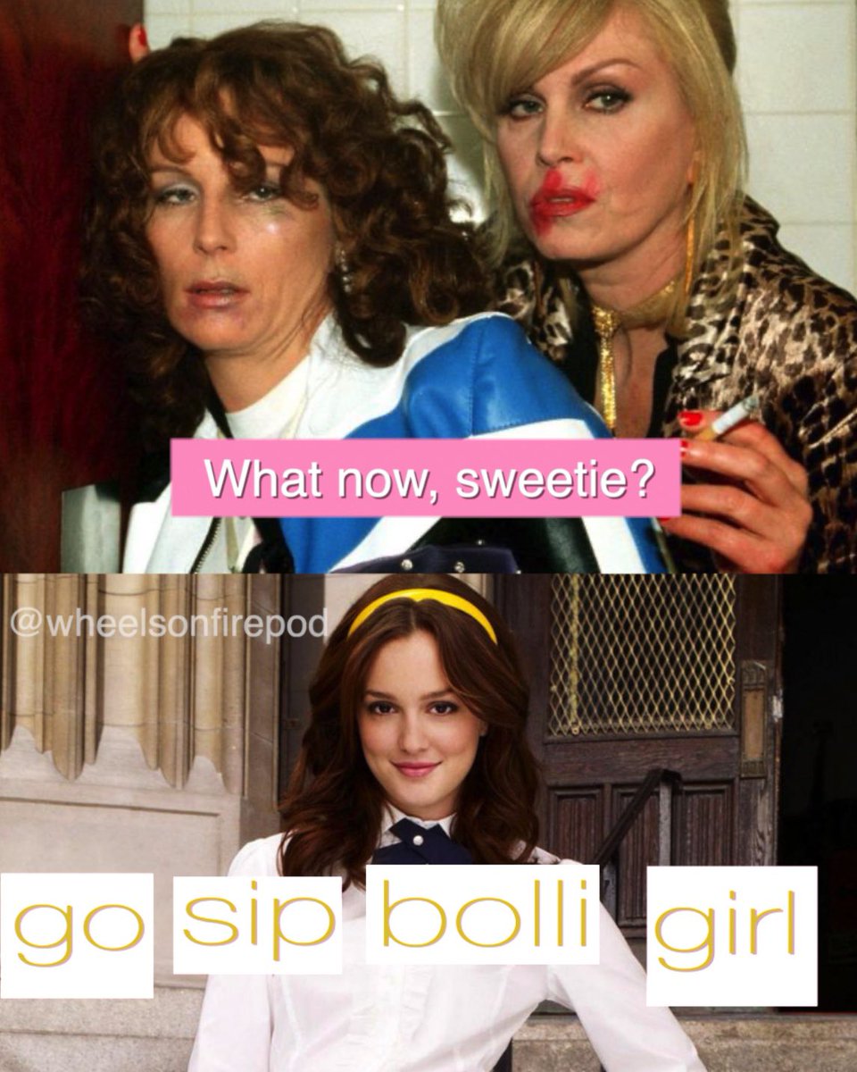 wheelsonfirepod's tweet photo. Go Sip, Girl. 🥂
#gossipgirl #absolutelyfabulous https://t.co/ZtCkqGCXHW