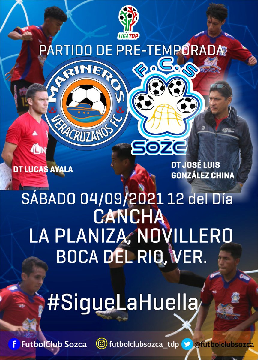 Partidos amistosos dos ex tiburones se enfrentan una vez más pero ahora desde el banquillo como DT, por FC SOZCA José Luis Gonzalez  China y por  Marineros Lucas Ayala #SigueLaHuella <a href="/LigaTDP/">Liga TDP</a>