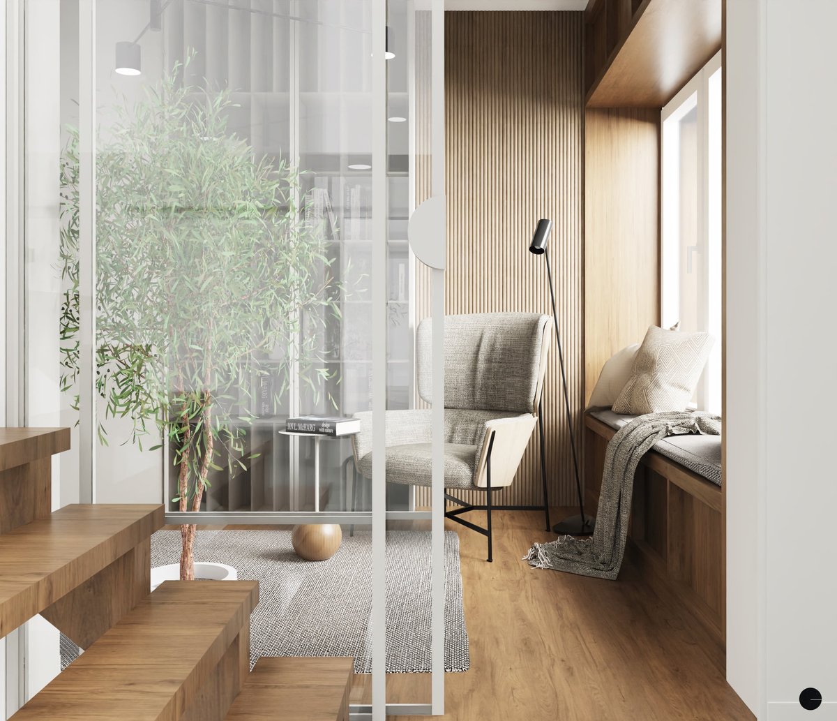 pCon_solutions's tweet image. Just relax with a book after work? This high-quality and modern reading corner was planned by Gargas.studio and implemented with our pCon.planner. 
#pCon #pConplanner #highquality #readingcorner