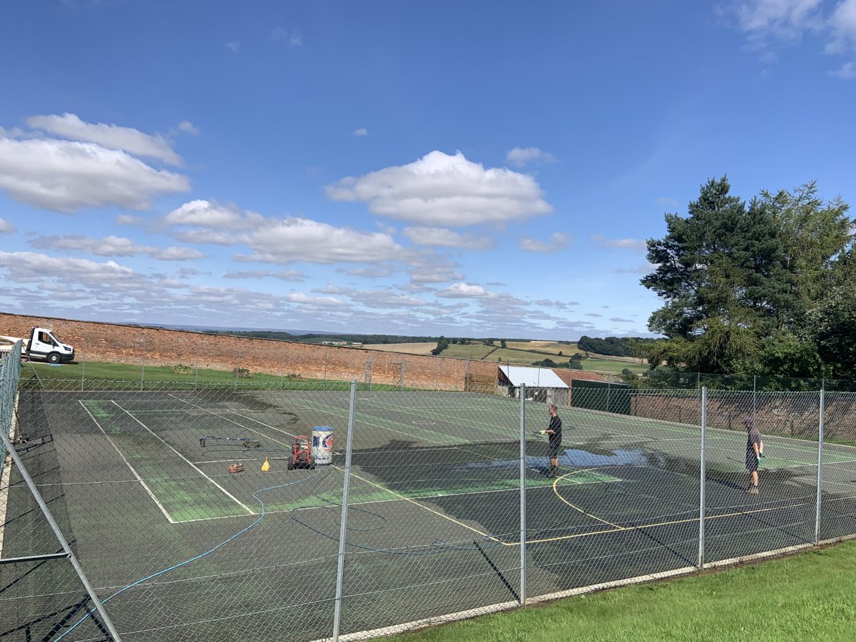 TerringtonHall's tweet photo. Our hard courts have been well and truly smartened up, just in time for the new term. #prepschoolyork #northyorkshire #newschoolyear #newuniform #terringtonspirit #outdoorfun https://t.co/AqCa4co2wB