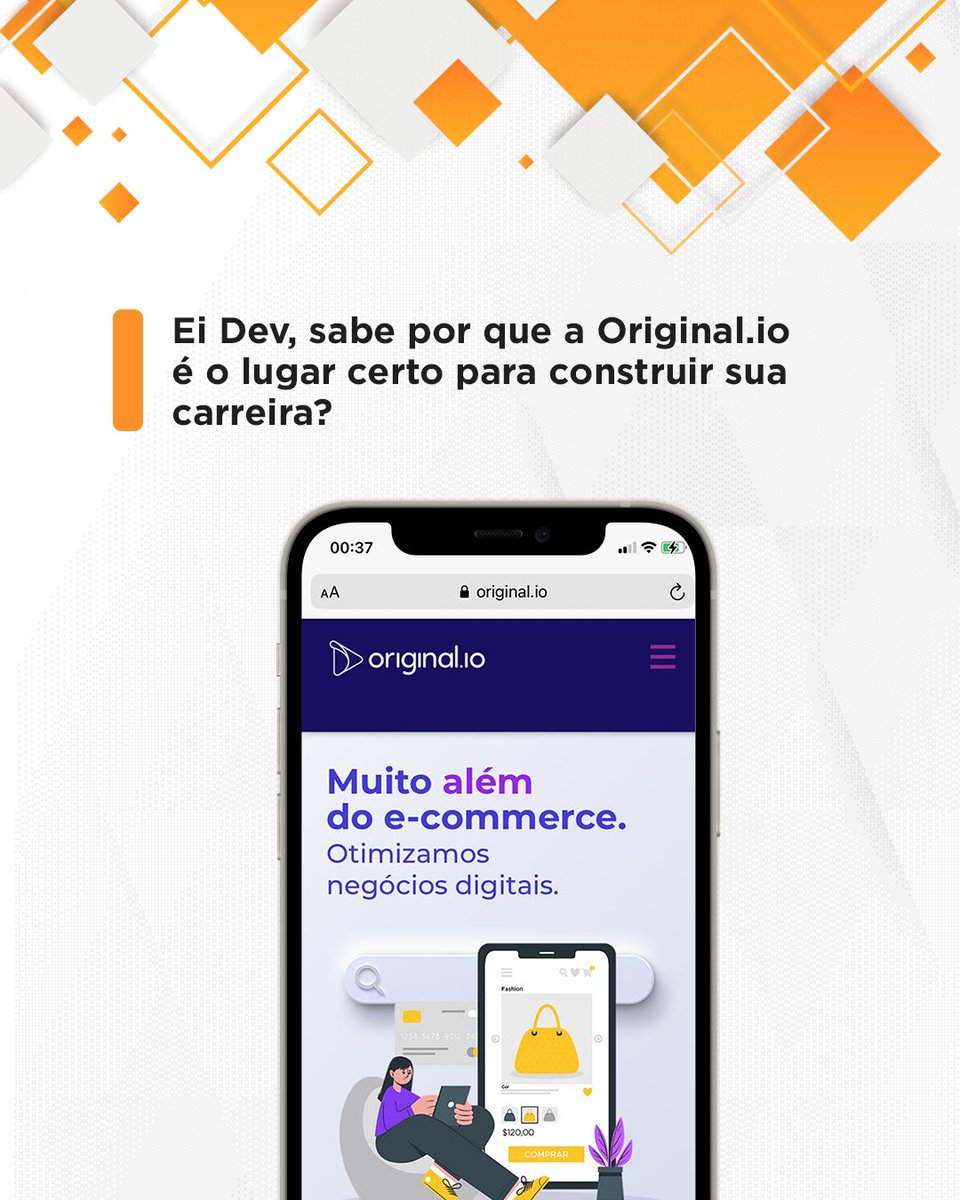 humanaz_'s tweet image. A Original é acolhedora por natureza, tem uma equipe multidisciplinar, com muita troca de ideias, regime home office e com horário flexível.
👉bit.ly/2WKgGTn
@viumavaga #DesenvolvedorWeb #Devs #DevFrontEnd #devweb