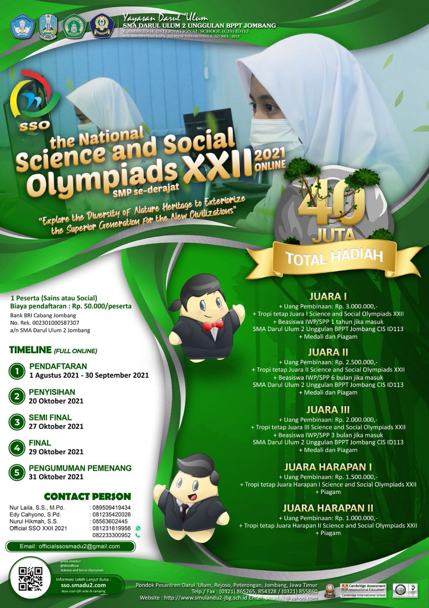 24fortified's tweet photo. WAJIB BANGET BUAT DAFTAR!!!

Suka banget sama pelajaran SCIENCE/SOCIAL? Yaps, ini adalah wadah yang tepat bagi kalian adik-adik SMP se-Indonesia yang suka banget dengan tantangan-tantangan baru.

#WeLoveSSO #FIOS #FaithIsOurStrength #SSOSMADU2 https://t.co/tVZLFMY9D1 https://t.co/TJdZpRWhI4